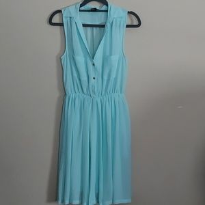 H&M mint light blue fit/flare dress size 6